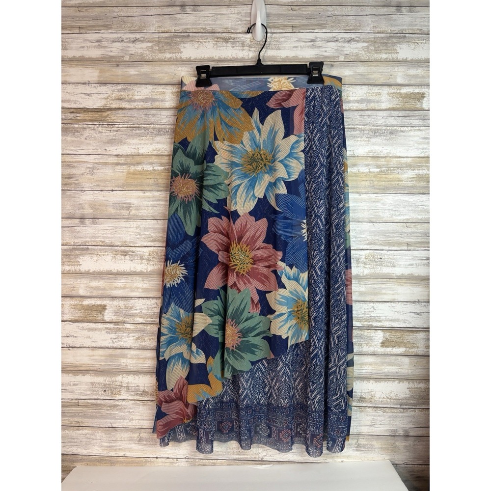 North Style Womens Medium Floral Print Multi Color Skirt